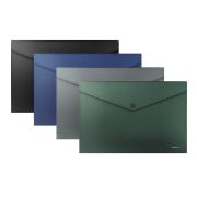 Папка-конверт на кнопке Erich Krause «Diamond» А4 180мкм непрозр. ассорти