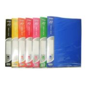Папка на 10 карманов BQ-160  А4 цвета асс, 1см,  вкладыш на корешке, MS-10А (2/90/360)