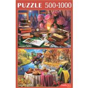 НАБОРЫ ПАЗЛОВ 2в1 (500+1000) ВЕЛИКОЛЕПНЫЕ НАТЮРМОРТЫ (Арт. ФП500-1000-4306)