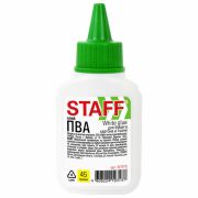 Клей ПВА 45г с дозатором STAFF Basic, 227375