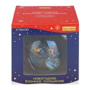 Елочный стеклянный шар  «Мудрая сова», 8 см (собственная разработка) ЕШ-4239