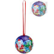 Новогод.подвес.украшение.Металлич.Шар с предсказ.«Дед Мороз и мишка»6,8см«Соб.разраб.»НУ-5822