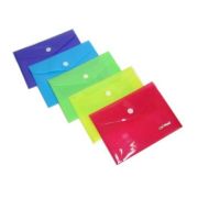 Папка с кнопкой А-6 BS-49 «Ассорти» INTELLIGENT (15х11см) пластик
