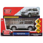 278446  Машина металл TOYOTA PRADO, 12 см, откр дв, багаж, инерц, серебристый, кор. Технопарк