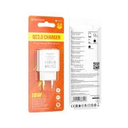 СЗУ BA72A USB 3.0A QC3.0 18W белый BOROFONE (ORIG)