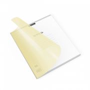 Тетрадь общая учен. с пластик. обл. на скобе ErichKrause Классика CoverPrо Pastel, желт, А5+, 96 л.к