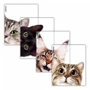 Набор пластиковых обложек ErichKrause Hiding Cats, для тетрадей и дневников, 212х347мм, 80 мкм, ассо