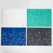 Папка на кнопке пласт. А4 GEOMETRY  арт.JL-D0022 (1/12/720шт)