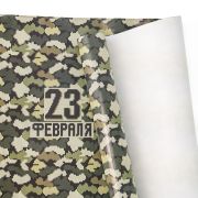 Бумага глянцевая 80гр/м2, 100см х 70см, Камуфляж 23 февраля (1 лист)