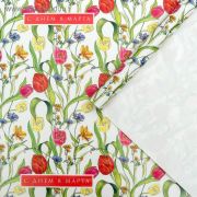 Бумага глянцевая 80гр/м2, 100см х 70см,  Тюльпаны (1 лист)
