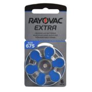 Батарейка для слуховых аппаратов Rayovac Extra ZA675 BL6 Zinc Air 1.45V